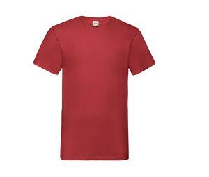 Fruit of the Loom SC234 - Tee Shirt col V Homme Valueweight Rouge