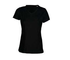 SANS Étiquette SE634 - Ladies' no label V-neck t-shirt Noir