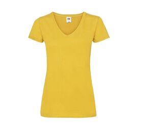 FRUIT OF THE LOOM SC601 - Lady-Fit Valueweight V-Neck T Sunflower