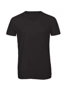 B&C BC057 - Tee-shirt col V homme Tri-blend Noir