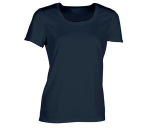 SANS ÉTIQUETTE SE101 - Tee-shirt respirant femme sans étiquette de marque Navy