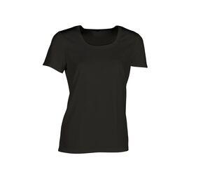 SANS ÉTIQUETTE SE101 - Tee-shirt respirant femme sans étiquette de marque Noir