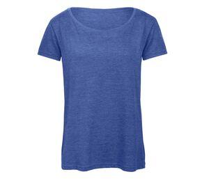 B&C BC056 - Tee-shirt femme Tri-blend Heather Royal Blue