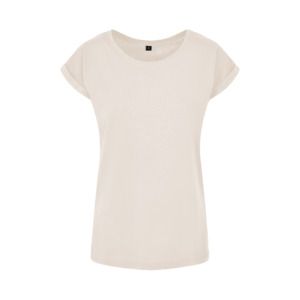 Build Your Brand BY021 - T-shirt à épaules étendues pour dames Rose