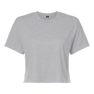 BUILD YOUR BRAND BY042 - T-shirt femme "cropped" Gris