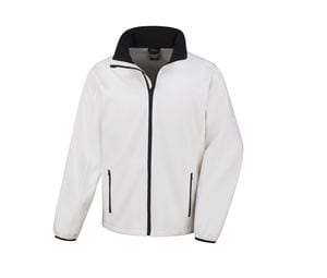 RESULT RS231 - Mens Printable Soft-Shell Jacket Blanc-Noir
