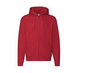 FRUIT OF THE LOOM SC274 - Capuche Grand Zip Red