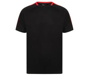 Finden & Hales LV290 - T-Shirt D'Équipe Noir/Rouge