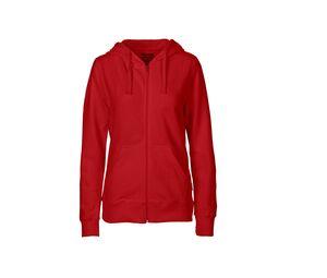 NEUTRAL O83301 - Sweat capuche zippé femme Red