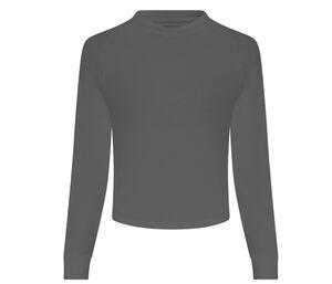 JUST COOL JC116 - T-shirt femme dos croisé Iron Grey