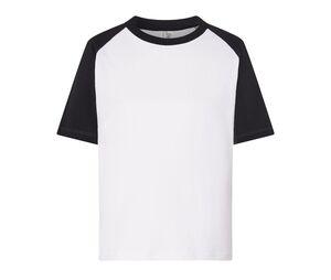 JHK JK153 - T-shirt baseball enfant Blanc-Noir